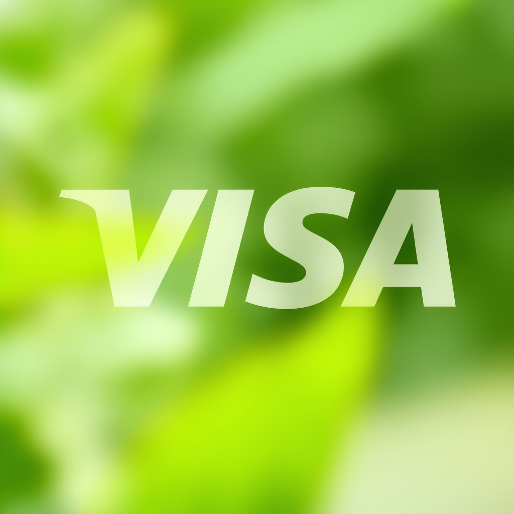 Visa payment network logo for mobile top up and recharge services