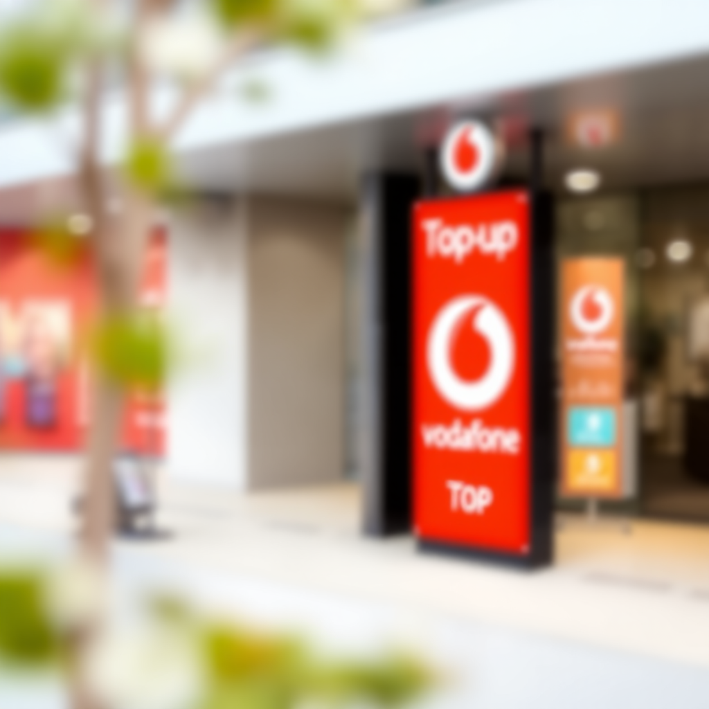 Vodafone mobile carrier logo for prepaid top up services